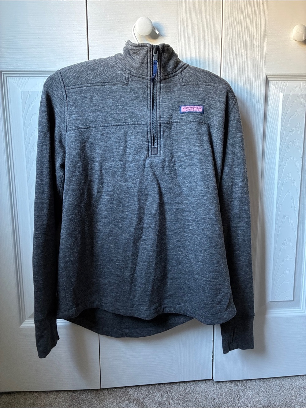 Vineyard Vines Charcoal Gray Quarter-Zip Pullover